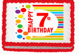 Happy 7th Birthday Banners Happy 7th Birthday Edible Peel N Stick Frosting Photo