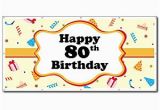 Happy 80th Birthday Mom Banner Happy 80th Birthday Party Hats 2 39 X4 39 Vinyl Banner Amazon