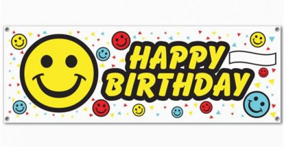 Happy Birthday 60 Banner Club Pack Of 12 Fun and Festive Happy Birthday Smile Face