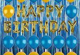 Happy Birthday Balloon Banner Blue Amazon Com Happy Birthday Balloons Party Decoration