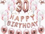 Happy Birthday Balloon Banner Rose Gold 33pcs Rose Gold Number 18 30 40 50 60 Balloons Happy