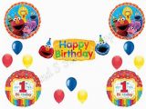 Happy Birthday Balloon Banner Walmart Sesame Street 1st Banner Happy Birthday Party Balloons