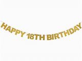 Happy Birthday Banner 18th Amazon Com Innoru Happy 18th Birthday Banner Gold Glitter
