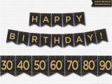 Happy Birthday Banner 65th Happy Birthday Banner Printable 30th 40th 50th 60th 70th