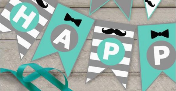 Happy Birthday Banner Australia Little Man Happy Birthday Banner Instant Download Little Man