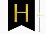 Happy Birthday Banner Black and Gold Black and Gold Party Decorations Perfect Adult Birthday