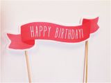Happy Birthday Banner Cake topper Diy Happy Birthday Cake topper Banner by Ninjandninj On Etsy
