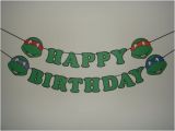 Happy Birthday Banner Cut Out Ninja Turtle Happy Birthday Party Wall Decoration Banner