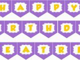 Happy Birthday Banner Cut Out Printed and Already Cut Inside Out Happy Birthday Banner