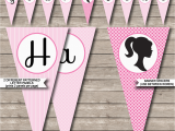 Happy Birthday Banner Diy Printable Barbie Party Banner Template Birthday Banner Editable