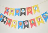 Happy Birthday Banner Diy Superhero Happy Birthday Banner Diy Superhero by