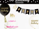 Happy Birthday Banner for 1 Year Old Happy 50th Birthday Banner 50th Birthday Decorations 50th