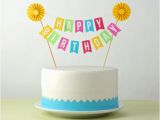 Happy Birthday Banner for Cake Printable Cake Bunting Cake topper Happy Birthday with by