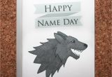 Happy Birthday Banner Game Of Thrones Game Of Thrones Birthday Card Name Day Card Stark Birthday