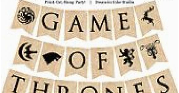 Happy Birthday Banner Game Of Thrones Game Of Thrones Full Alphabet and 7 House Sigils