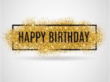 Happy Birthday Banner Gold Gold Happy Birthday Stock Vector Illustration Of Design