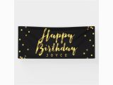 Happy Birthday Banner Gold Personalized Happy Birthday Faux Gold Confetti Banner