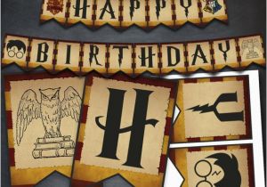 Happy Birthday Banner Harry Potter Printable Harry Potter Banner Harry Potter Birthday Banner Printable