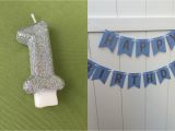 Happy Birthday Banner In Silver Blue and Silver Glitter Happy Birthday Banner Silver