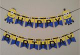 Happy Birthday Banner Minions Minions Despicable Me Happy Birthday Bannerfree Shipping Usa