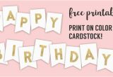 Happy Birthday Banner Outline Happy Birthday Banner Printable Template Paper Trail Design