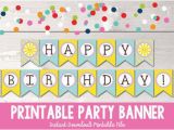 Happy Birthday Banner Pdf Download Items Similar to Sunshine Happy Birthday Banner Instant