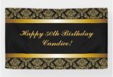 Happy Birthday Banner Printable Black and Gold Black and Gold Birthday Indoor Outdoor Banners Zazzle