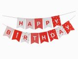 Happy Birthday Banner Red and White Aliexpress Com Buy Happy Birthday Party Paper Red and