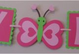 Happy Birthday Banner Small Small butterfly Happy Birthday Banner Ready to Ship by
