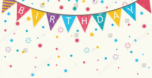 Happy Birthday Banner Svg Free Happy Birthday Vector Birthday Card Party Stock Vector