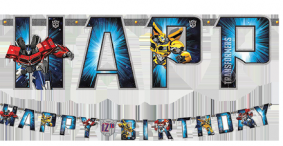 Happy Birthday Banners Nz Transformers 39 Add An Age 39 Happy Birthday Banner Just