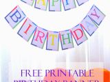 Happy Birthday Banners Printable Free Free Printable Birthday Banner