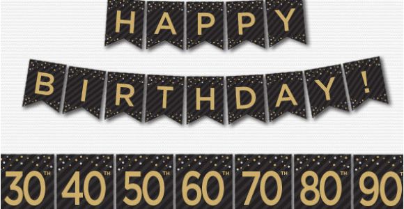 Happy Birthday Banners Printable Happy Birthday Banner Printable 30th 40th 50th 60th 70th