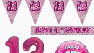 Happy Birthday Banners Uk Pink Age 13 Happy 13th Birthday Party Decorations Banners