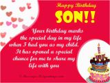 Happy Birthday Cards for A son All Wishes Message Greeting Card and Tex Message