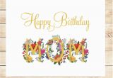 Happy Birthday Cards Printable Printable Mom Happy Birthday Card Diy Happy Birthday Card