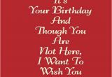 Happy Birthday Dead Mom Quotes Items Similar to Happy Birthday Card to A Deceased Mom