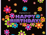 Happy Birthday Flowers Animated Happy Birthday Bright Colored Animated Birthday Card