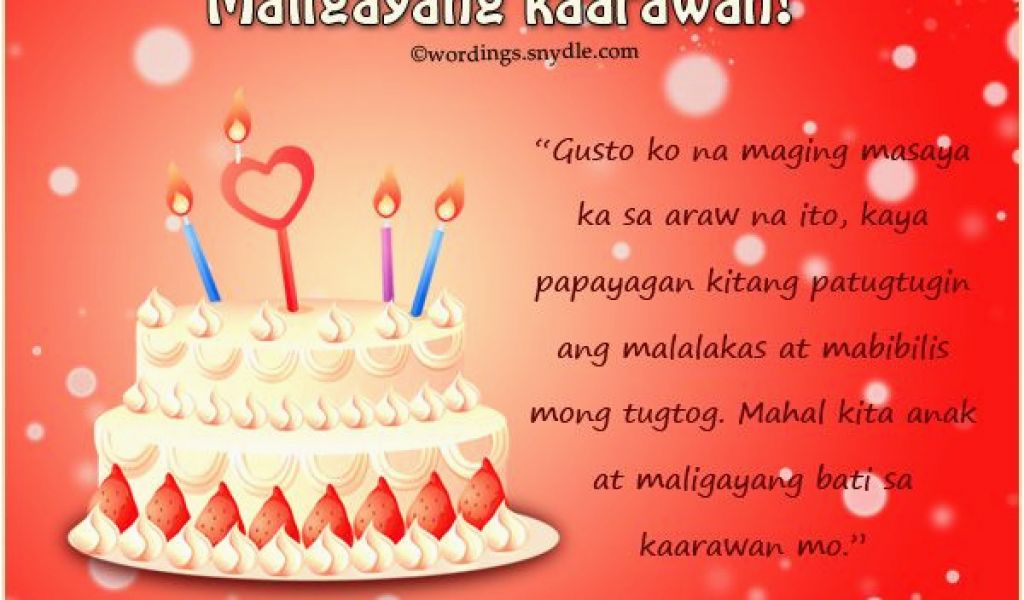 Happy Birthday Greetings Quotes Tagalog Best Birthday Message