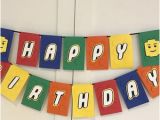 Happy Birthday Lego Banner Printable Lego Happy Birthday Etsy