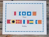 Happy Birthday Marine Cards Nautical Flag Marine Alphabet Code Happy Birthday Card Set Of