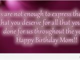 Happy Birthday Mother Quote Birthday Quotes for Moms