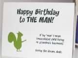 Happy Birthday to A Great Man Quotes Funny Squirrel Birthday Card for the Man In Your Life Wg155