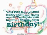 Happy Birthday to My 10 Year Old son Quotes Happy 10th Birthday son Quotes Quotesgram