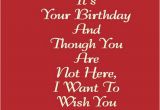 Happy Birthday to My Late Mother Quotes Items Similar to Happy Birthday Card to A Deceased Mom