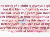 Happy Birthday to My Twins Quotes Happy Birthday Twins Wishes Quotes 2happybirthday