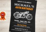 Harley Davidson Birthday Invitations Harley Davidson Birthday Party Invitation 40th 50th 60th