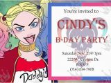 Harley Quinn Birthday Invitation Template Items Similar to Batman Harley Quinn Birthday Invites