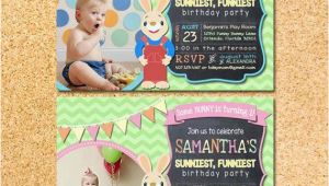 Harry the Bunny Birthday Invitations Harry the Bunny Baby First Tv Inspired Birthday by