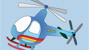 Helicopter Birthday Card Blue Helicopter Birthday Card
